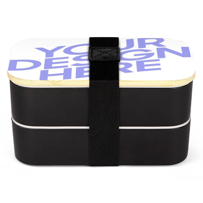 Boîte à Bento Double Couche / Lunch Box avec Sangle JJ0522203 Personnalisée avec Photo Logo et Texte