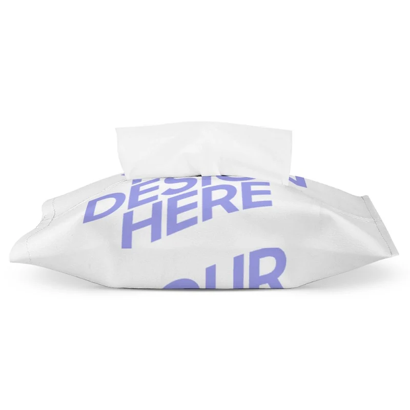 Housse poche mouchoir / pochette mouchoir en cuir PU personnalisé avec photo texte motif logo