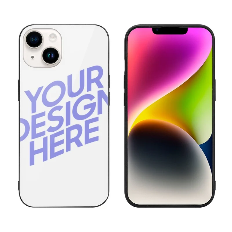 Série d'étuis en verre Apple iPhone 14 / Coque pour téléphone portable iPhone 14 Pro Max iPhone 14 Plus 3C0705127 Personnalisée Impression Complète Une Image Avec Texte Motif Logo Photo