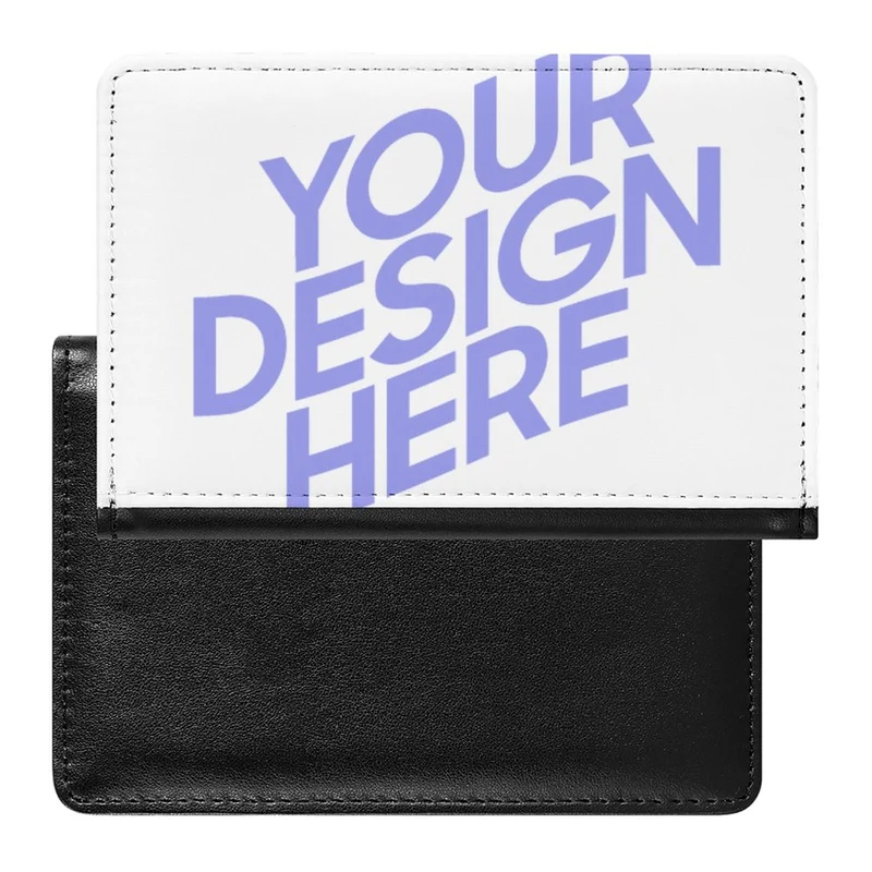 Couverture de passeport de PU / étui protecteur à passeport personnalisé avec photo texte motif logo