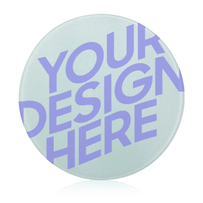 Planche à Découper en Verre Trempé Personnalisée Avec Texte Motif Logo Photo