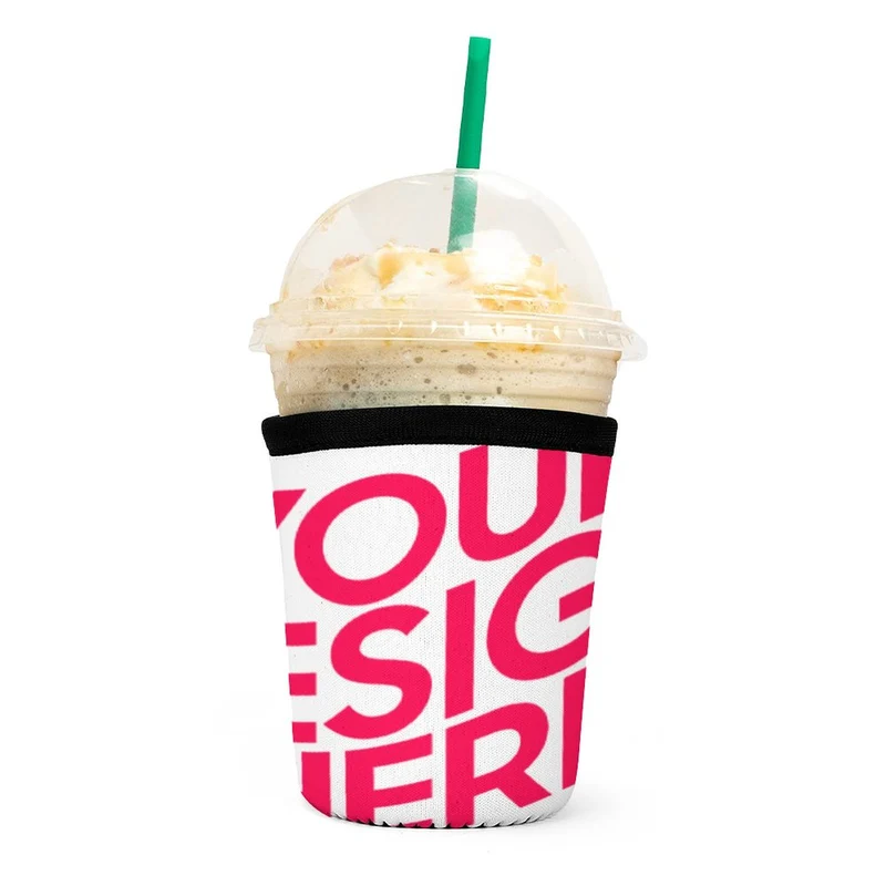 Manchon Réutilisable pour Tasse Bouteille Café Personnalisée Avec Photo Texte Motif Logo