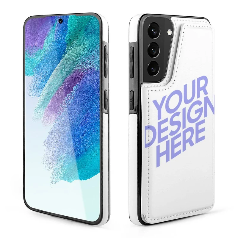 Coque de téléphone à rabat en cuir TPU pour Samsung Galaxy S21 3C0705121 personnalisé avec photo logo texte motif