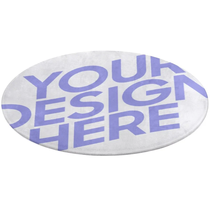 Tapis de sol rond confortable pour la maison personnalisé avec motif photo logo texte