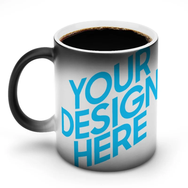 Mug qui change couleur / Tasse qui change de couleur personnalisé avec photo logo texte motif (impression des multi-images)