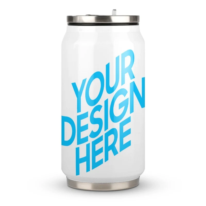 Bouteille d'eau en Cola / Gobelet à paille personnalisé avec photo logo texte motif