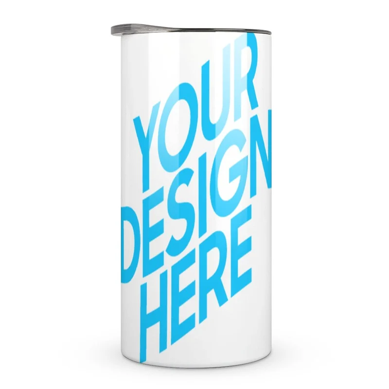 Gourde en acier inoxydable / Tasse à eau avec bec push-pull personnalisé avec image et photo texte