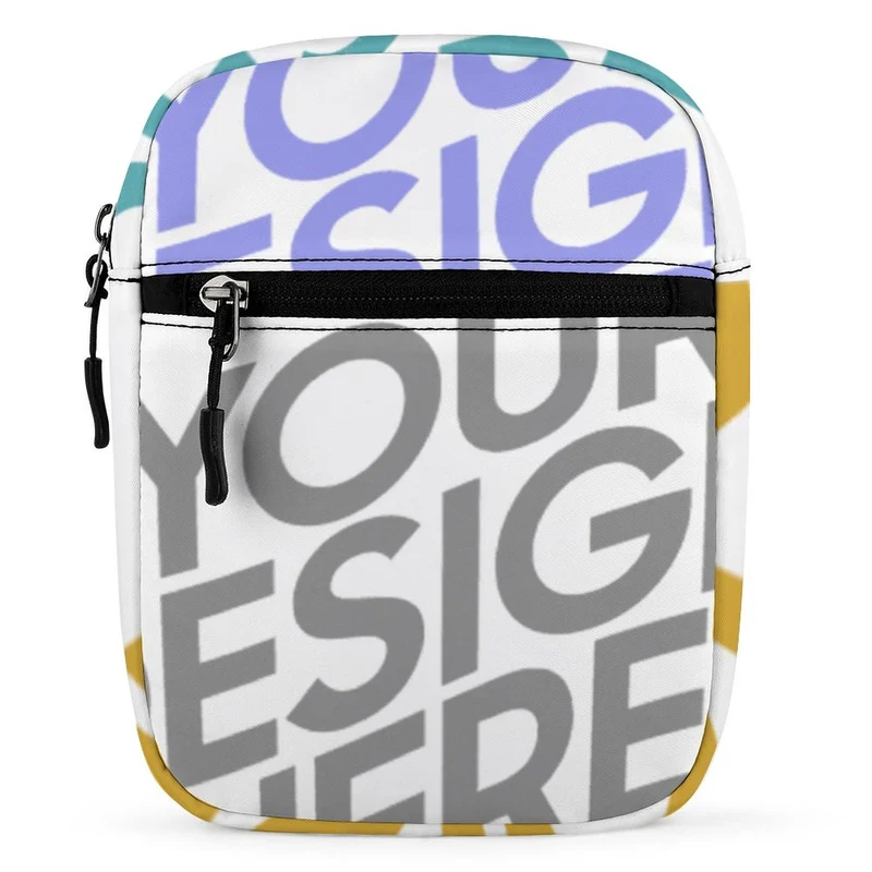 Sac messager / Petite sacoche pour femme homme Q026 personnalisé avec photo logo texte motif (Impression des multi-images)