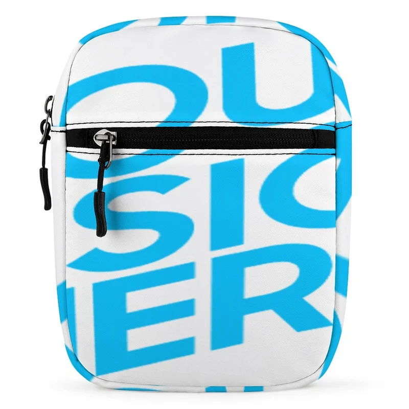Sac messager / Petite sacoche pour femme homme Q026 personnalisé avec photo logo texte motif (Impression d’image unique)