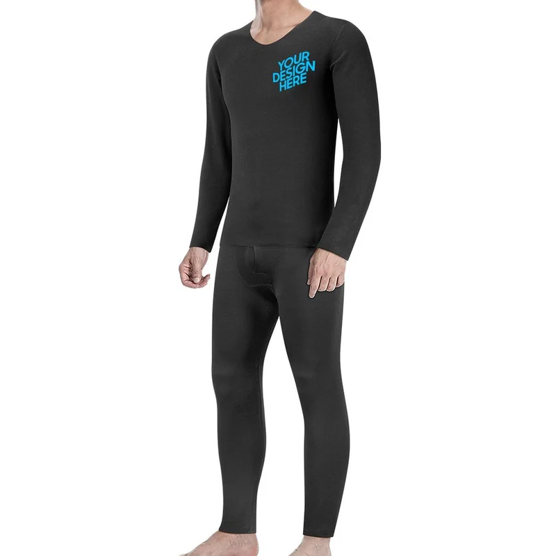 Sous-vêtement thermique ensemble de sous-vêtements fonctionnels pour homme personnalisé avec photos motifs texte