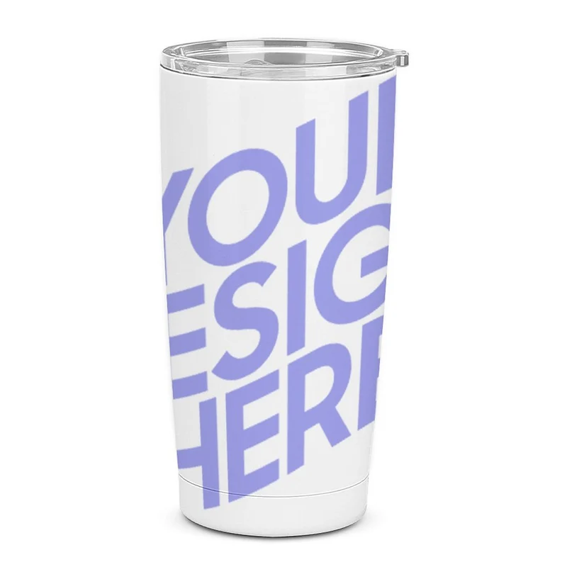 Tasse de voiture entièrement imprimée en acier inoxydable 304 tasse de voyage avec couvercle personnalisé avec photos motif texte
