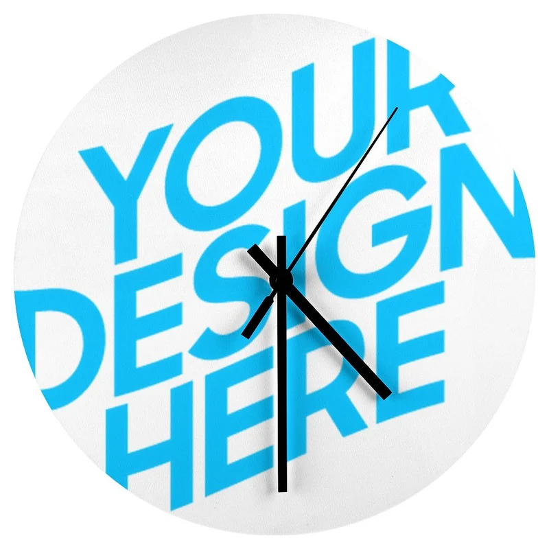 Horloge murale sans échelle décorative personnalisée avec photo motif texte logo image