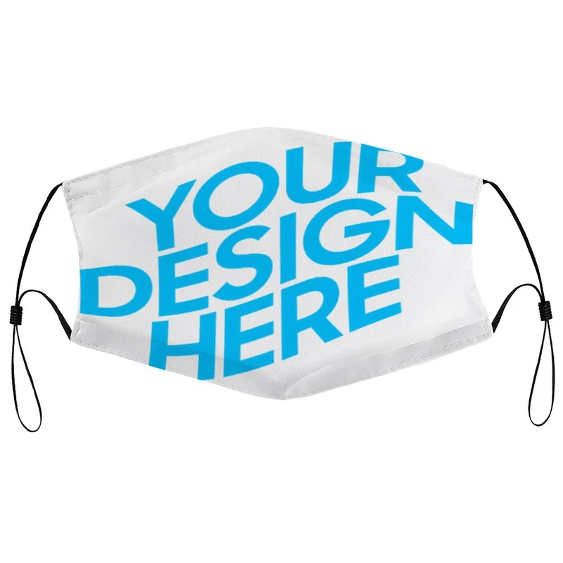 Masque de protection avec filtre changeable personnalisé avec photo logo motif texte