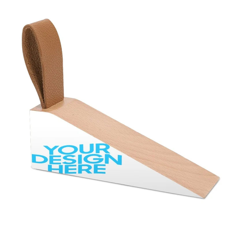 Butée de porte en bois JJ0529019 impression personnalisé avec photo motif texte logo