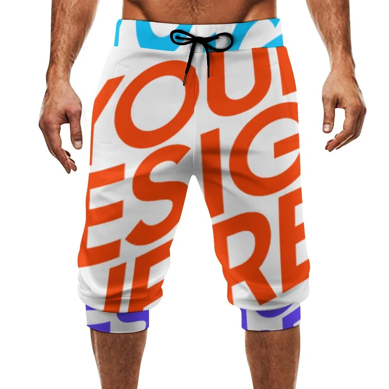 Impression des multi-images short de sport homme AIP personnalisé avec photo logo texte motif