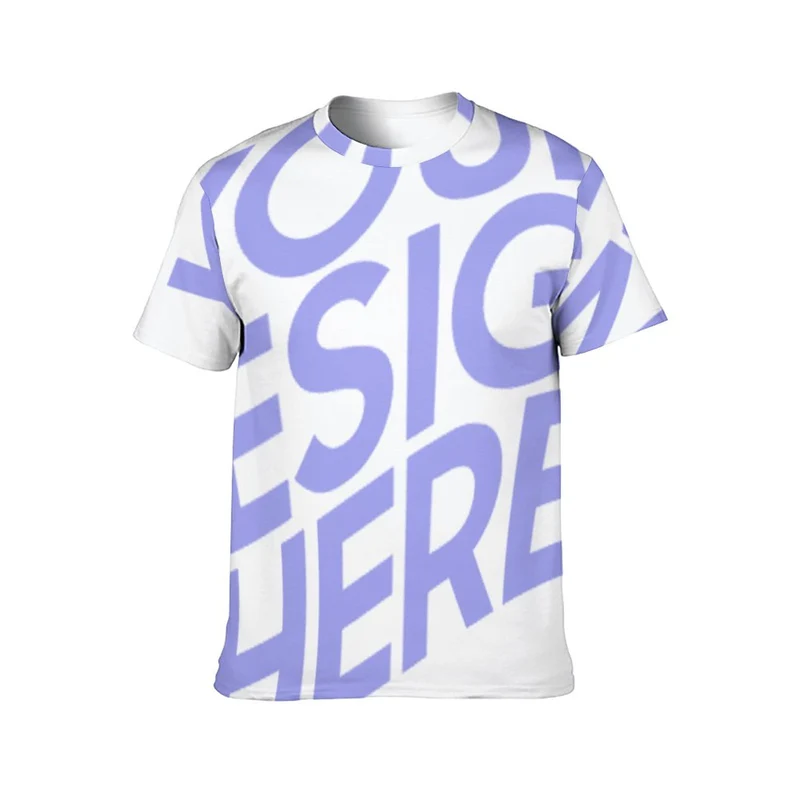 T-shirt tee shirt manches courtes entièrement imprimé pour hommes personnalisé avec photo et texte