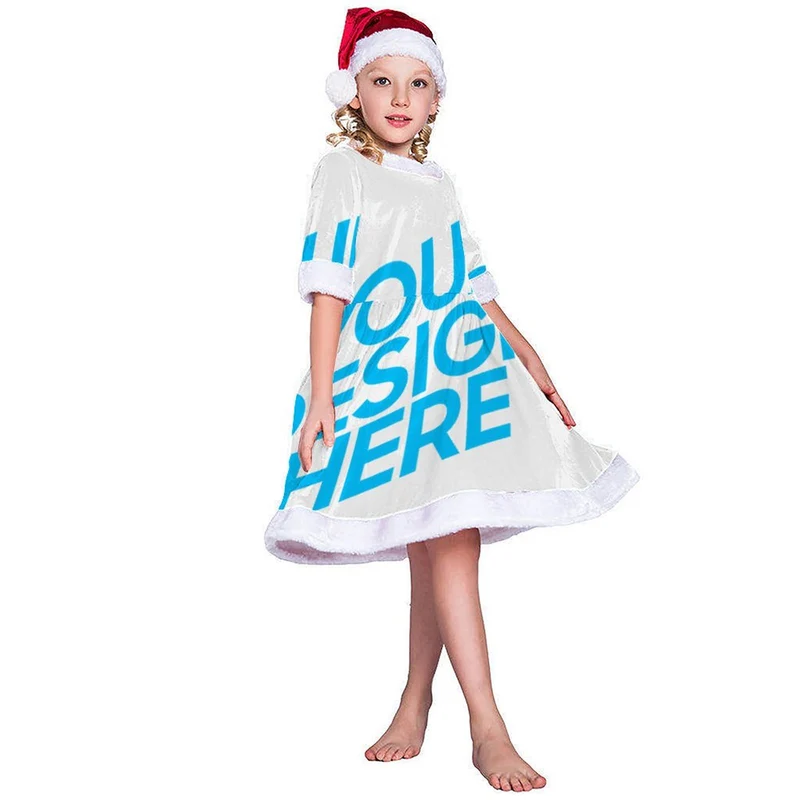 Robe de Noël fille (blanc) JJ0525021 Personnalisé