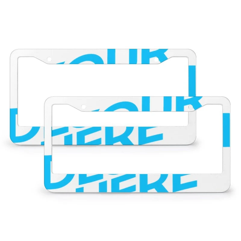 Support de plaque en aluminium d'immatriculation deux trous ronds QC1101012 Personnalisé (une paire)