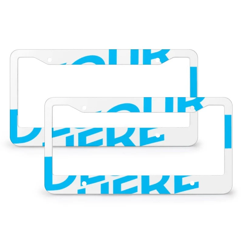 Support de plaque d'immatriculation en aluminium quatre trous ronds QC1101013 Personnalisé (une paire)