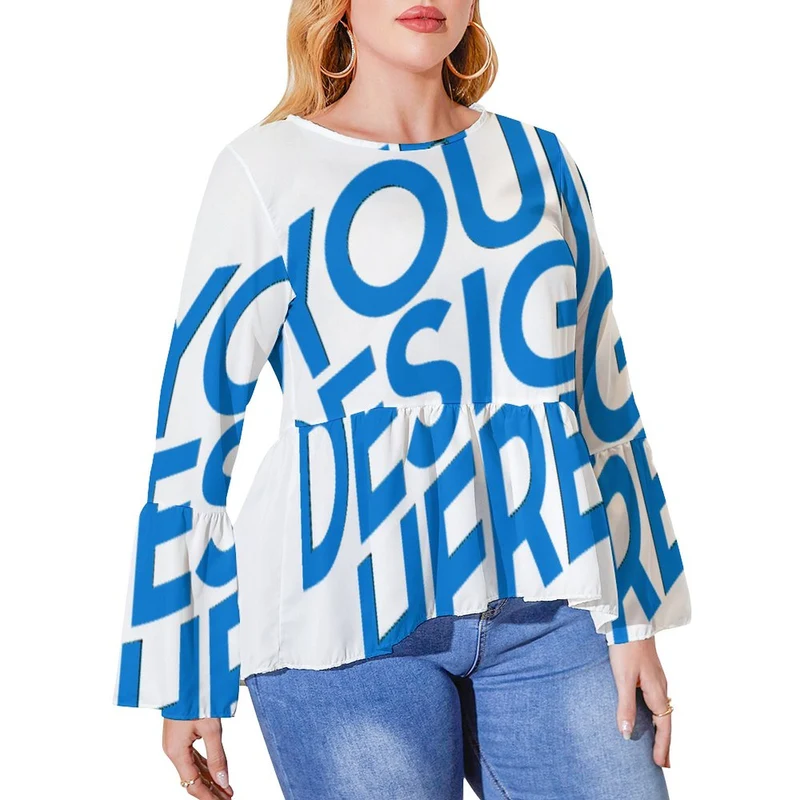 PL Haut ample de grande taille (Queue de jupe haute et basse, Fat Model unique image) Personnalisé