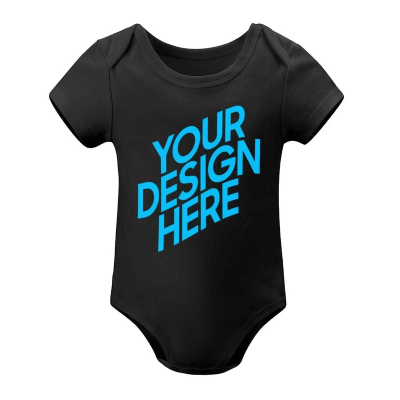 Manches courtes Combinaison Barboteuse bébé personnalisée avec photo logo motif texte
