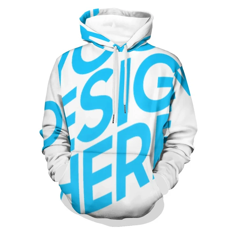 Pull sweat à capuche unisexe femme homme tout imprimé grande taille personnalisé avec photo texte et motif