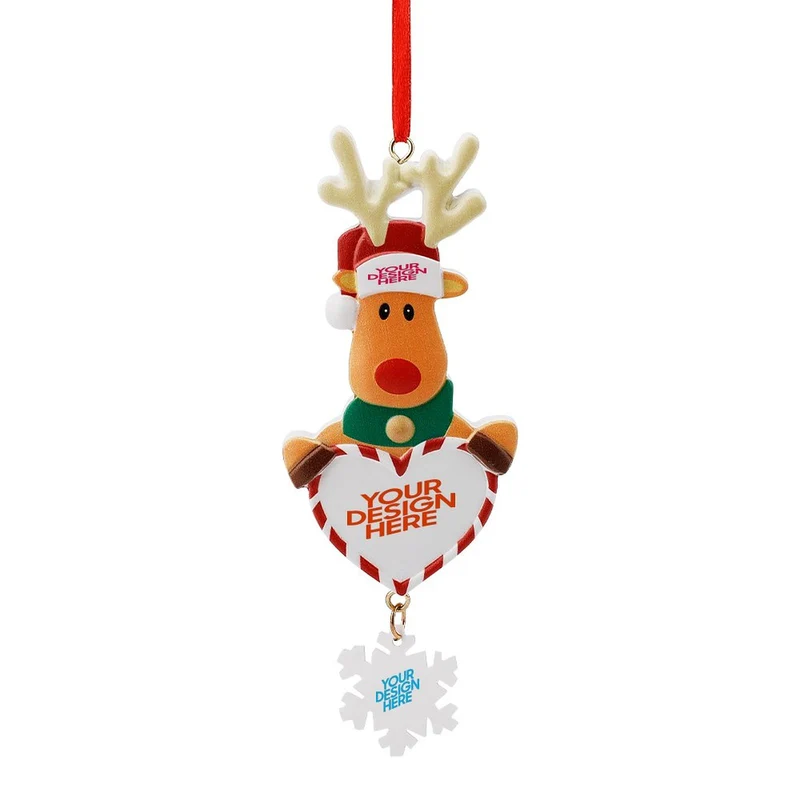 Décoration de Noël en forme de wapiti GY0902040 impression personnalisé avec motif photo logo texte