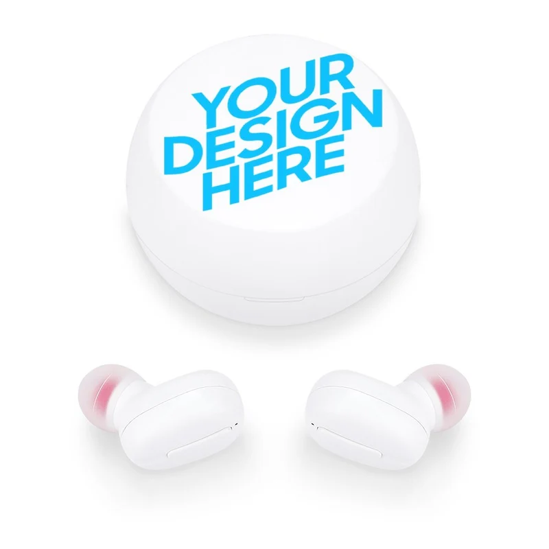 Impression d’image unqiue Écouteurs Bluetooth sans fil avec station de charge 3C0710008 personnalisés avec motif logo photo texte