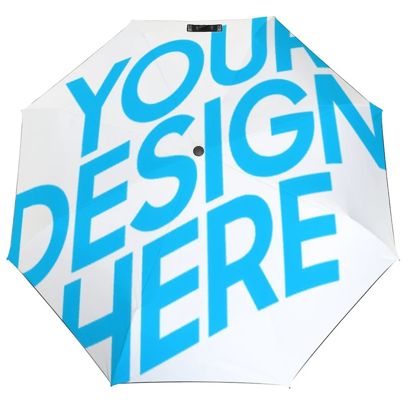 Parapluie manuel à 3 volets ZYS02-8K avec 3 segments vinyle l'intérieur / impression l'extérieur design personnalisé avec photos ou logos