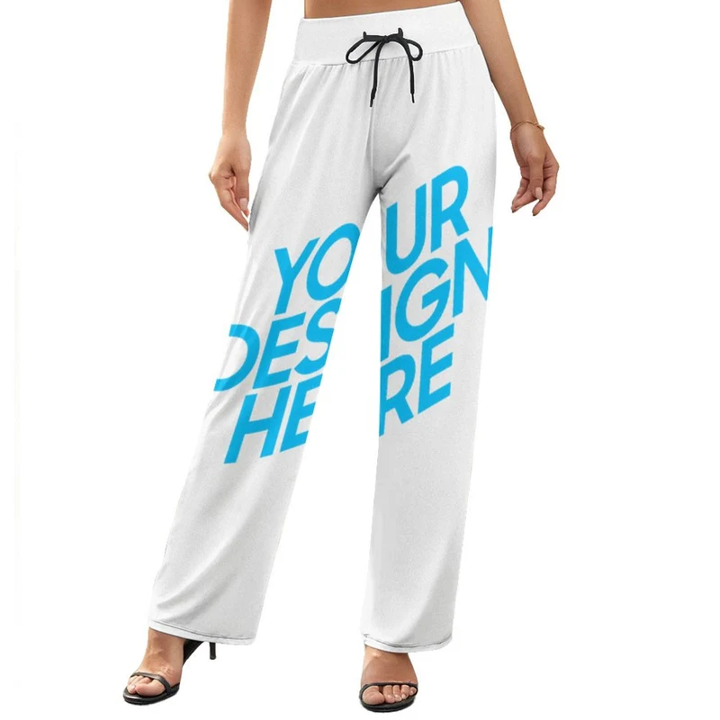 NZ203 Pantalon large femme personnalisé et imprimé avec photo motif et texte (impression d'image unique)