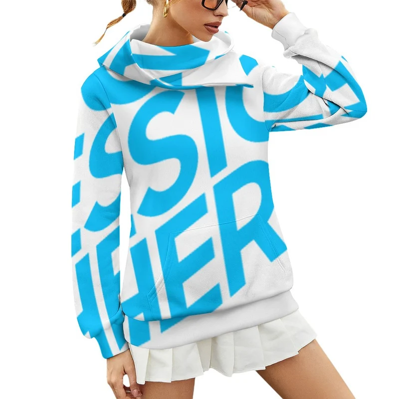 Sweat pull à capuche Oversize ample femme AKH personnalisé avec photo logo texte motif (impression d'image unique)