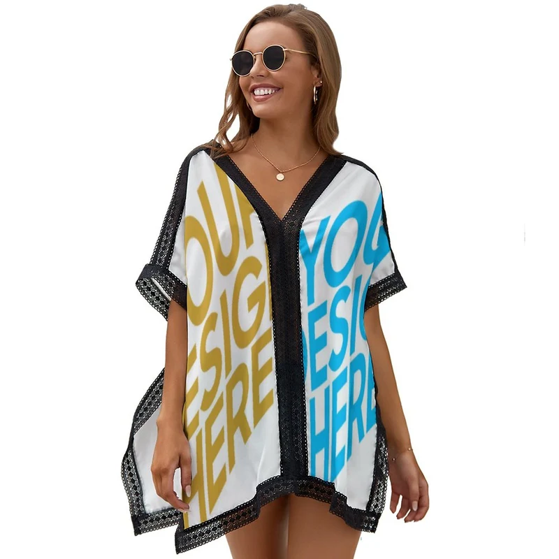Couverture maillot de bain de plage élégante femme ZS907 personnalisé avec photo image logo motif texte