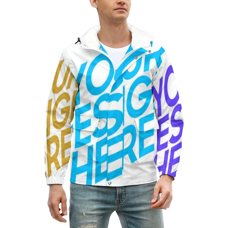 Impression des multi-images veste polaire homme grande taille A679 personnalisé avec photo motif logo texte