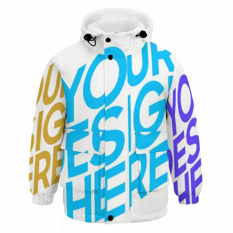 Impression des multi-images sweat à capuche / veste courte zippé polaire enfant A679 personnalisé avec photo motif logo texte