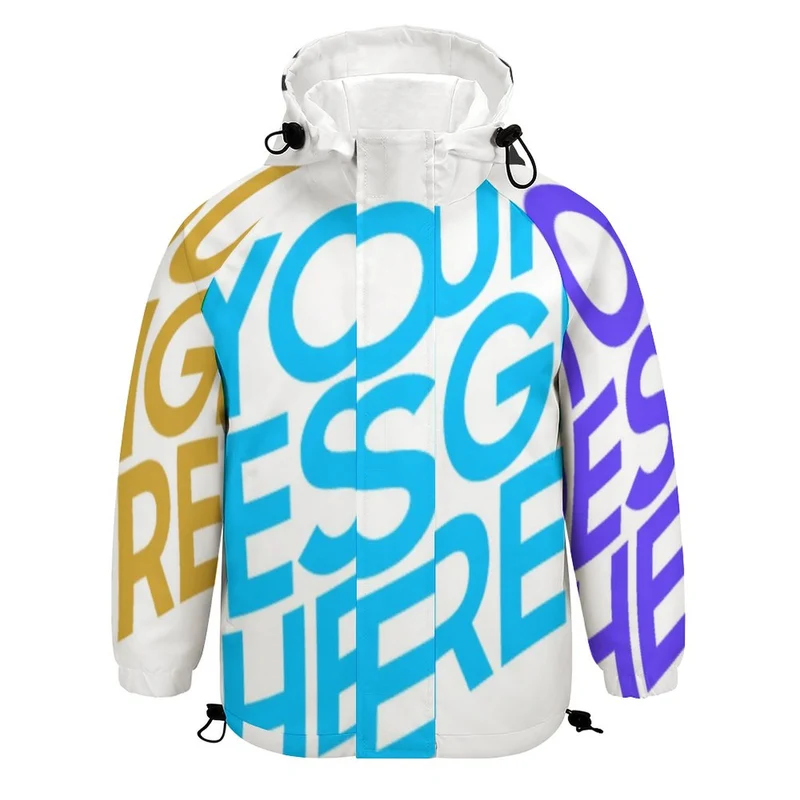 Impression des multi-images sweat à capuche / veste enfant fin velcro A541 personnalisé avec photo logo motif texte