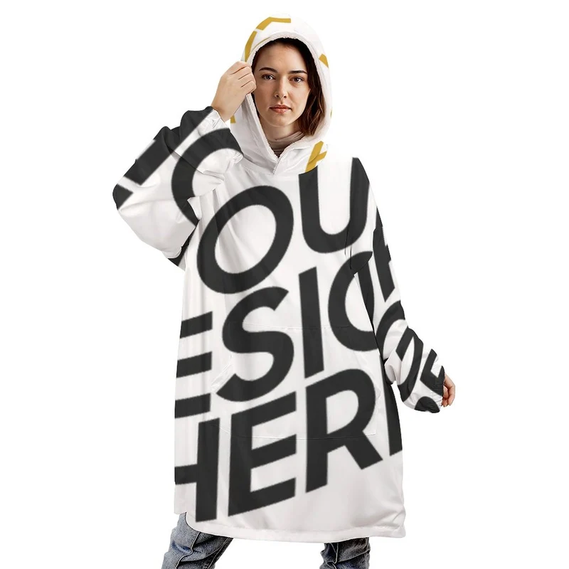 Sweat à capuche couverture femme adulte B412 personnalisé avec photo et image (Image unique)