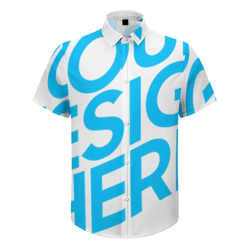 Chemise à manches courtes tee shirt Grande Taille Homme élégante 3M37 personnalisé avec photo logo motif texte (Impression d'image unique)