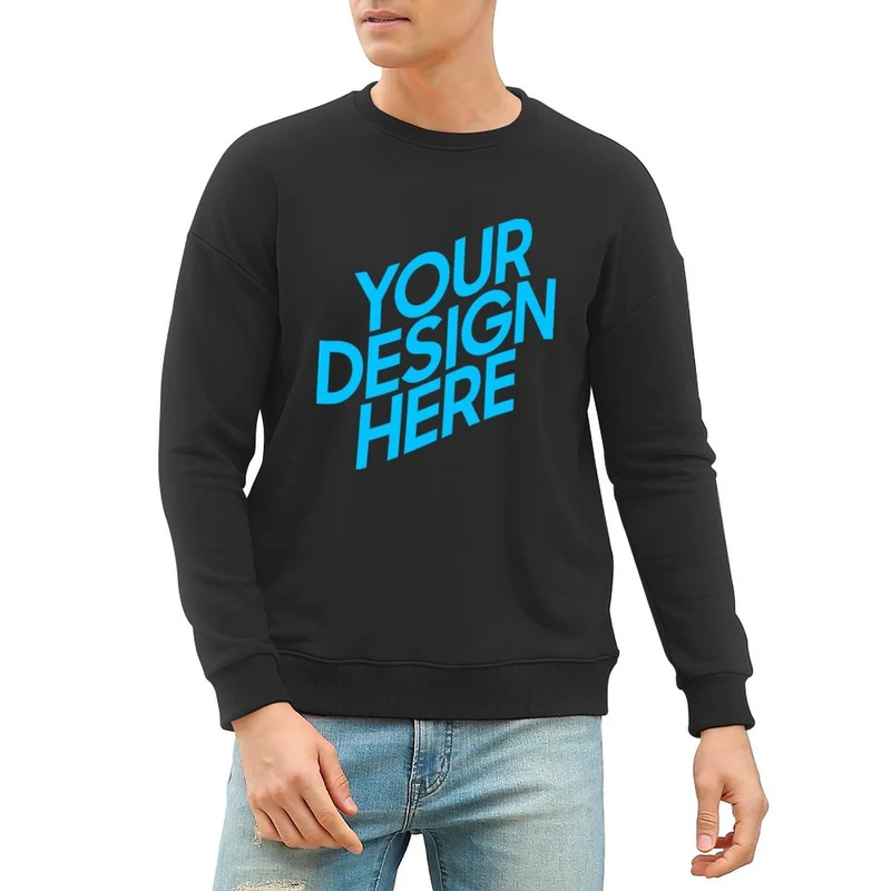 Sweat ample à col rond et épaules tombantes pour les hommes A-071 Personnalisé
