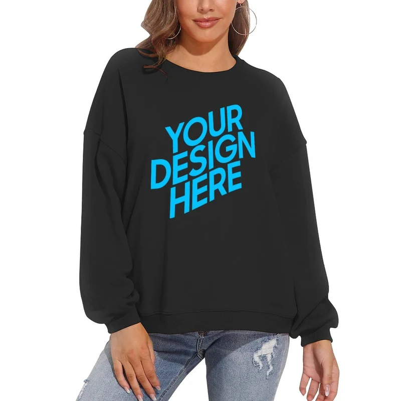 Sweat pull ample femme col rond manches bulles femmes D-61 Personnalisé