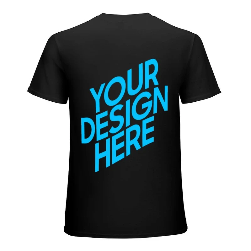 T-shirt en coton de haute qualité homme imprimé au dos personnalisé avec motif photo logo texte