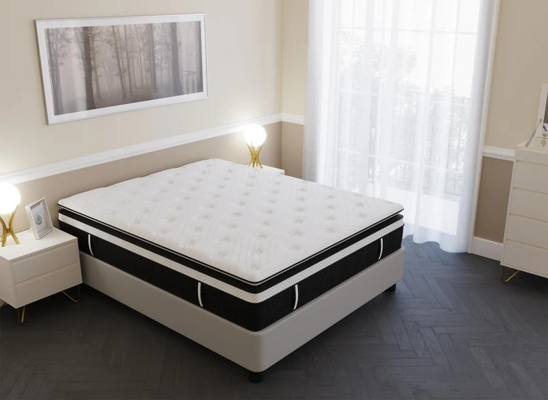 Matelas hybride mémoire de forme 140 x 190 cm épaisseur 35 cm - CLOUDY