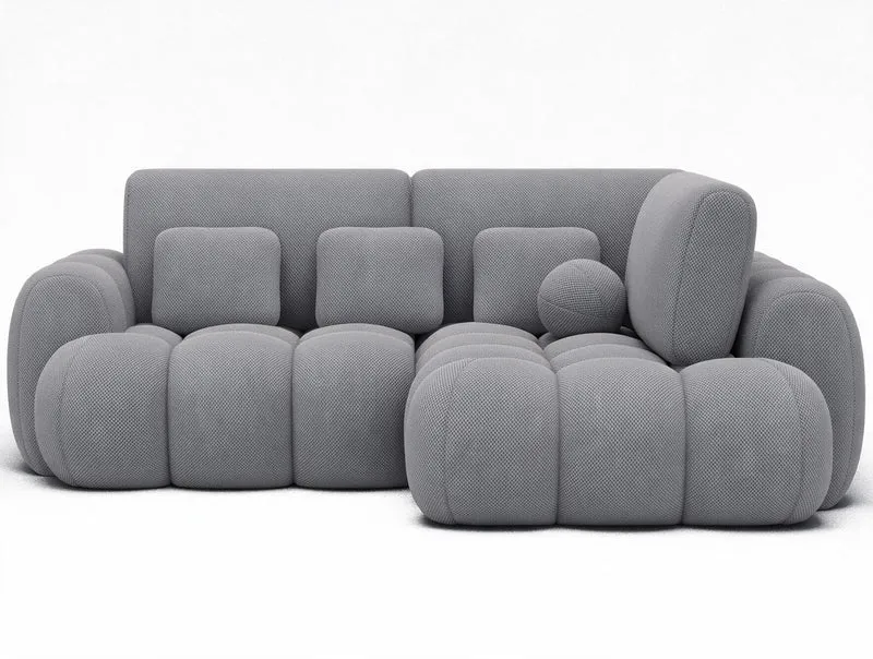 Canapé d'angle convertible design AUBER avec coffre de rangement