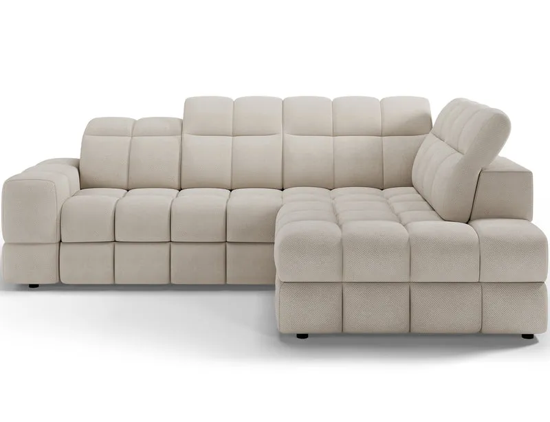 Canapé d'angle convertible design VANEAU avec coffre de rangement