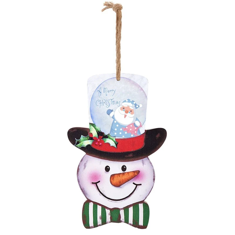 Décoration de Noël en Bois | Panneau Bonhomme de Neige à Personnaliser
