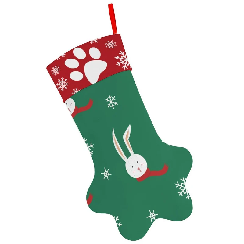 Chaussette de Noël pour Chien à Personnaliser | Motif Patte Intégral