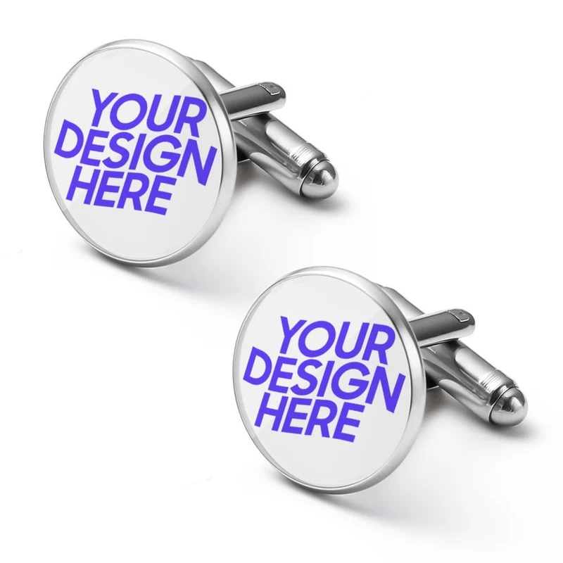 Boutons de manchette en alliage pour hommes de haute qualité pour chemises personnalisé avec photo texte prénom