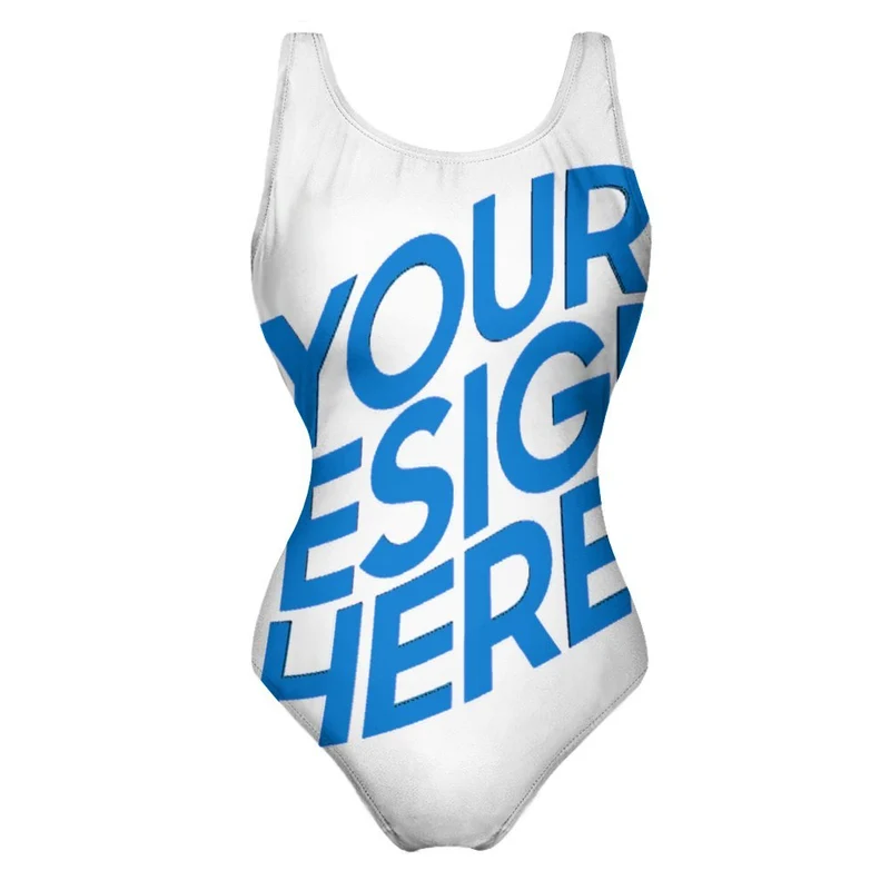 Maillot de bain une pièce femme LT3190 été maillot de bain dos nu joint personnalisée avec prénom motif texte (conception multi-images)