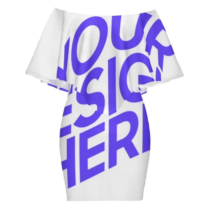 Robe châle quatre tranches MXLD017 pour femme personnalisé avec photo texte prénom (conception une image)
