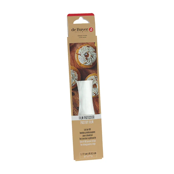 100 bandes transparentes pour cercles 4,5 cm De Buyer