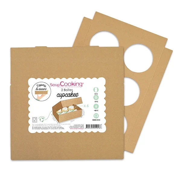 2 boîtes pour 6 cupcakes Scrapcooking